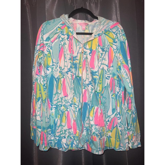 Lilly Pulitzer Mooring Hoodie Beach & Bae Large - Picture 1 of 3